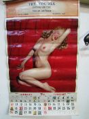 A calendar of 1954 with photo of nude Marilyn Munroe