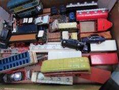 A collection of used die-cast model vehicles