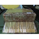 Stanelh piano accordion c/w original leather case. Estimate £50-80.