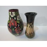 2 Moorcroft vases, 24cms & 21cms