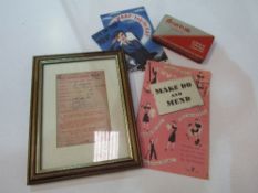 World War II collection of Royal Ordnance Factory Pass, Make Do & Mend booklet, Join the WAAF