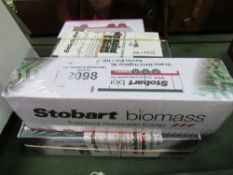 6 new & BOXED Eddie Stobart model lorries, 1:76 scale. Estimate £30-50.