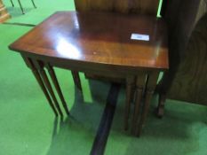 Mahogany nest of 3 tables. Estimate £10-20.