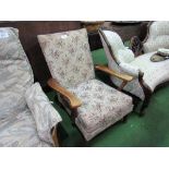 1950's Parker Knoll chair. Estimate £20-30.