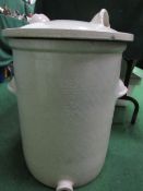 Large Doulton ceramic WWII hospital container, dated 1942, with lid. Estimate £20-30.