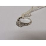 18 carat white gold (tested) baguette diamond ring, size L 1/2, 1.2 carat of diamond, weight 3gms.