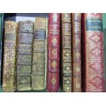 7 leather bound books (mainly 18th & 19th century). Estimate £20-30.