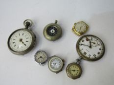 Qty of military & pocket watches for spares or repair. Estimate £10-15.