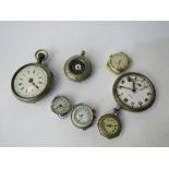 Qty of military & pocket watches for spares or repair. Estimate £10-15.