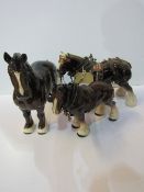Beswick shire horses & 2 others