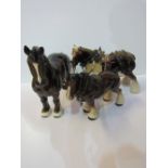 Beswick shire horses & 2 others
