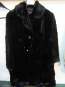 Full length sheared cropped mink coat. Estimate £80-120.