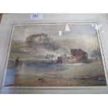 Framed & glazed Turner print, 'Colchester, Essex' circa 1825. Estimate £5-10.