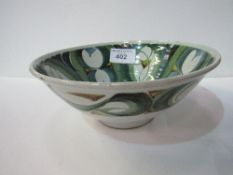 Aldermaston pottery signed A.C. 30cms diamater. Estimate £30-50.