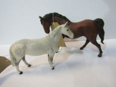 Beswick dapple grey horse & Beswick bay horse