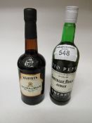 70cl Harveys Bristol Cream, 70cl Gonzalez, Byas Tio Pepe Sherry. Estimate £15-30.