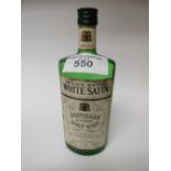 75cl bottle of Burnett's White Satin London Dry Gin, 40% vol, 1970's. Estimate £30-40.