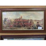 2 framed & glazed prints by Lady Butler 'Quatre Bras' & 'the Charge of the Scots Grey's'.
