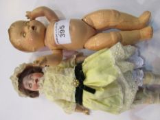 2 bisque dolls (1 marked WG)