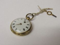 Victorian pocket watch, dated 1880, maker Benjamin Lautier of Bath, Marked BN on case, no. 845 on