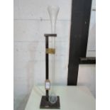Yard of Ale glass on wooden stand. Estimate £5-10.