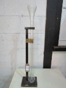 Yard of Ale glass on wooden stand. Estimate £5-10.