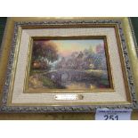2 framed prints by Thomas Kinkade with certificates, 18 x 12.5. Estimate £10-15.