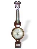 Mahogany cased banjo thermometer/barometer by S Grassi, Wolverhampton. Estimate £90-110.