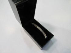 New Jon Richards silver & diamonte bracelet, in box. Estimate £10-20.