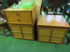 2 teak cabinets. Estimate £10-20.