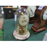 Domed mantel clock. Estimate £10-20.