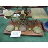 Set of Sampson Mordan postal scales & weights. Estimate £60-70.