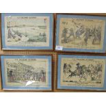 4 framed mounted prints of The Great War in French, 1914. Estimate £10-20.