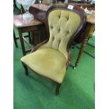 Spoon back low chair. Estimate £20-30.