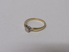 9ct gold & diamond ring, 1.9 gms, size N. Estimate £30-40.