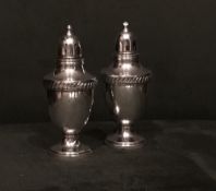 Salt & pepper condiments in a neo classical style, in excellent condition. American made by Fisher