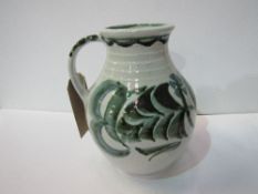 Aldermaston pottery jug signed A.B., height 24cms. Estimate £50-60.
