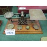Set of Sampson Mordan postal scales & weights. Estimate £60-70.