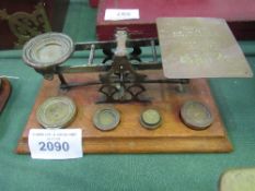 Set of Sampson Mordan postal scales & weights. Estimate £60-70.