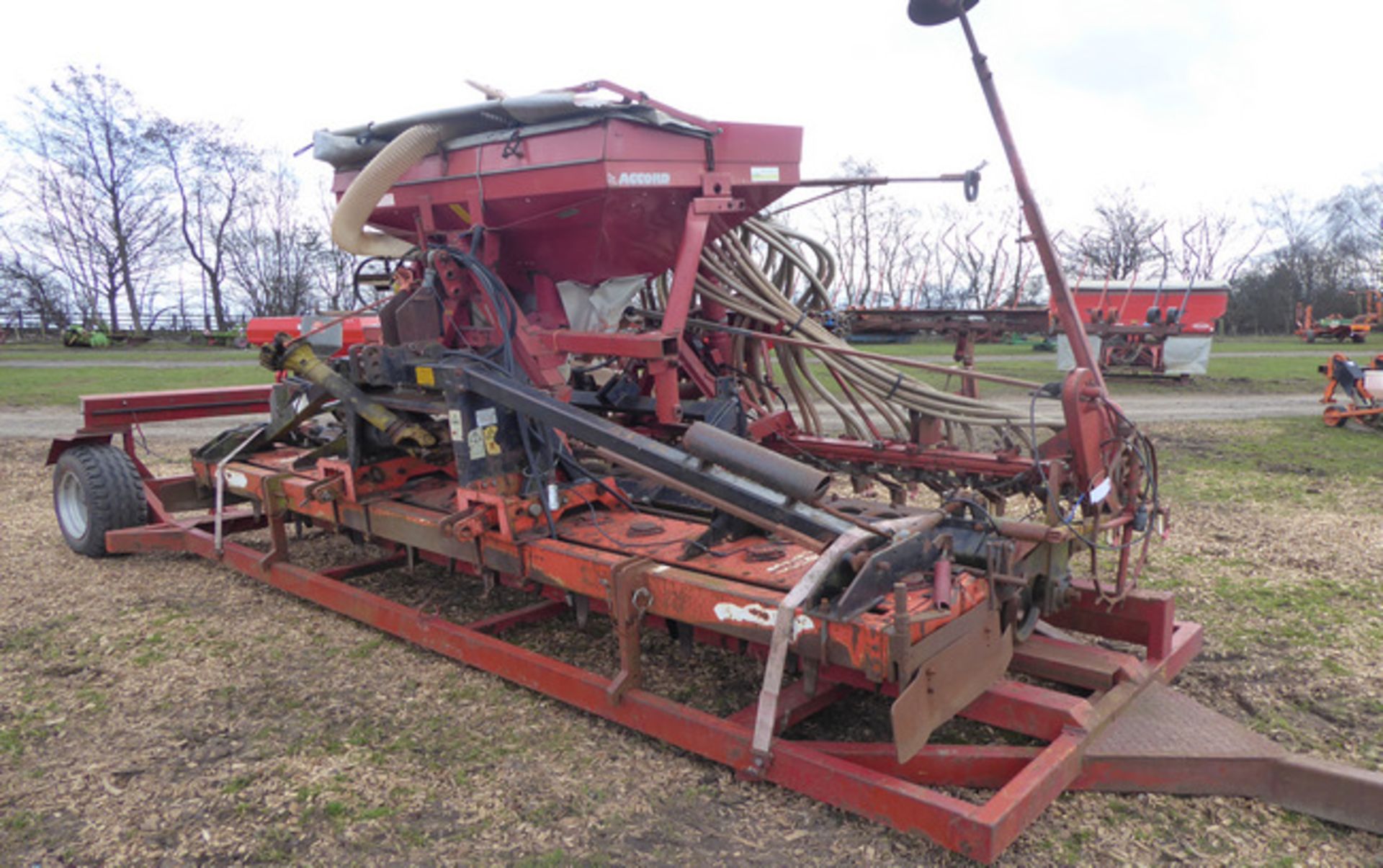 4312 Maschio power harrow-Maschio Accord 4m combination drill c/w carrier trailer