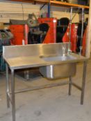 1 x Stainless Steel Sink Unit with Saniguard Tap - Dimensions: 115 x 50 x 94.25cm (exc. Tap) - Ref: