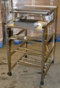 1 x Metalcraft Tray Stretch Wrapping Machine - Dimensions: 56 x 61.5 x 94.5cm - Ref: MC139 - CL282