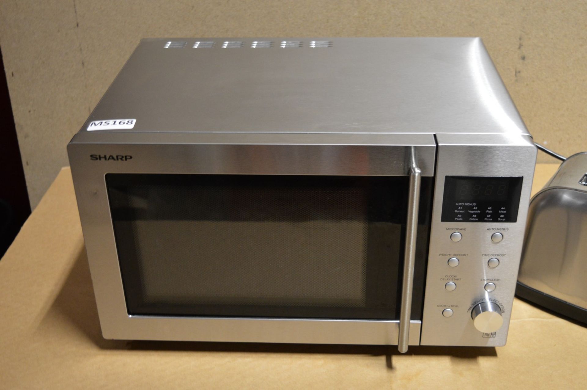 1 x Sharp R28STM 800w Microwave Oven With Stainless Steel Finish and 1 x Russel Hobbs Two Slice - Image 2 of 5