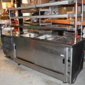 1 x Victor Stainless Steel Heated Pass Through Gantry With Heated Food Wells, Food Warming