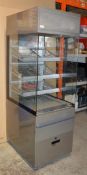 1 x Nuttall Turbo Serve Hot Food Display Cabinet - 240v - H197 x W62 x D83cms - CL232 - Removed From