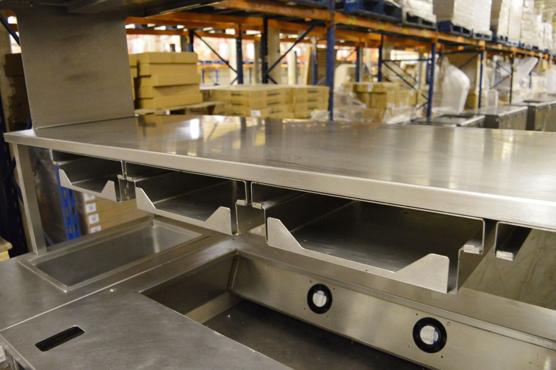 1 x Franke Stainless Steel Prep Table With Single Door Chiller, Fan Cooled Saladette, Wells SS206 - Image 2 of 12
