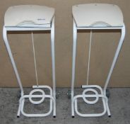 2 x Pedal Operated Refuse Bag Holders With Lids - RRP £160 - CL282 - Ref MS151 - Location: