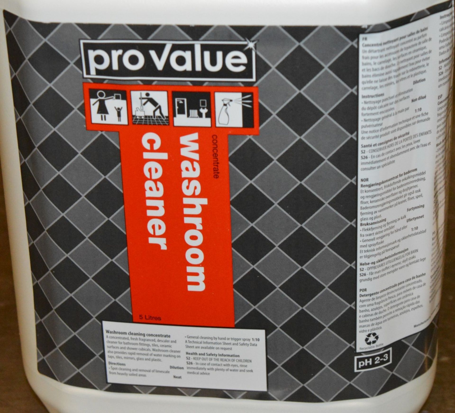 10 x Pro Value Concentrated Washroom Cleaner - Fresh Fragranced Descaler And Cleaner With Rapid - Image 2 of 2