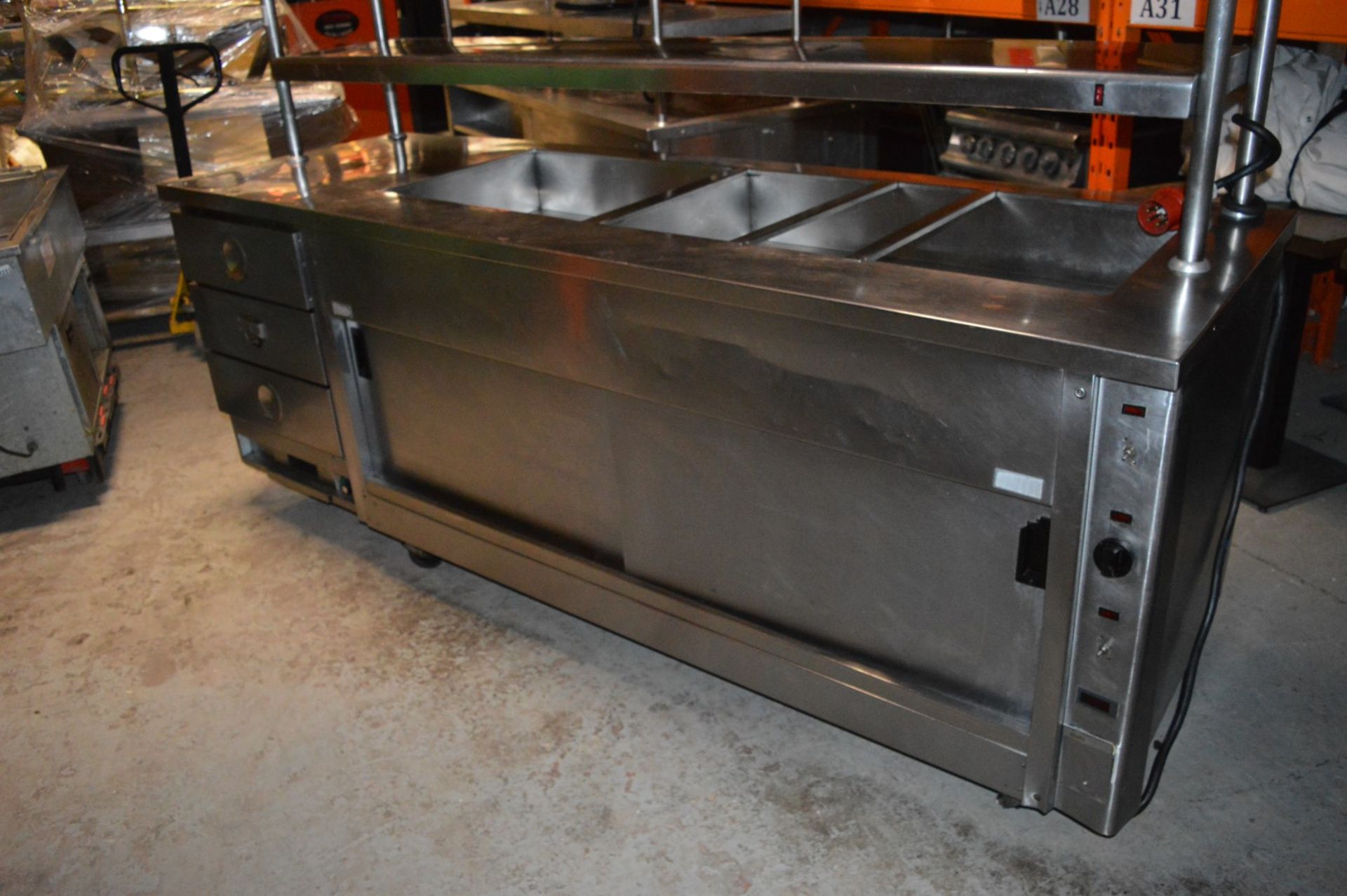 1 x Victor Stainless Steel Heated Pass Through Gantry With Heated Food Wells, Food Warming - Image 2 of 17