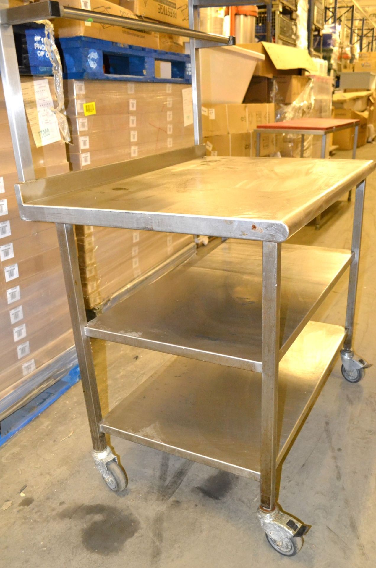 1 x Wheeled Stainless Steel Prep Table - Dimensions: 100 x 69.5 x 148cm - Ref: MC120 - CL282 - Locat - Image 11 of 11